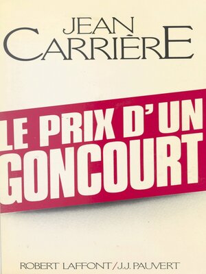 cover image of Le prix d'un Goncourt
